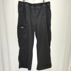 3/$30 Cherokee Workwear Black Scrub Pants Large